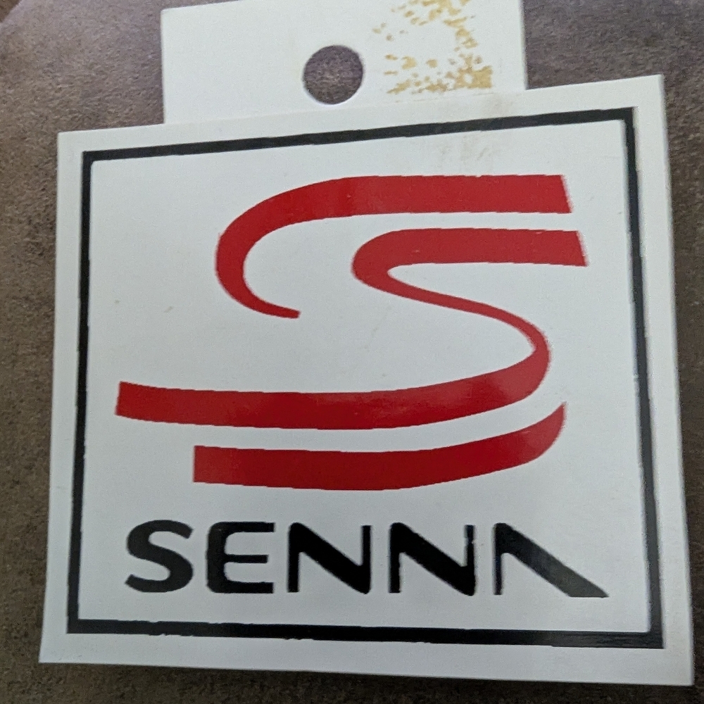 Formula 1 Senna Red and Black Logo Sticker